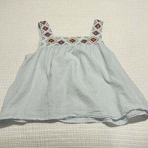 Madewell Pinstriped Flowy Tank